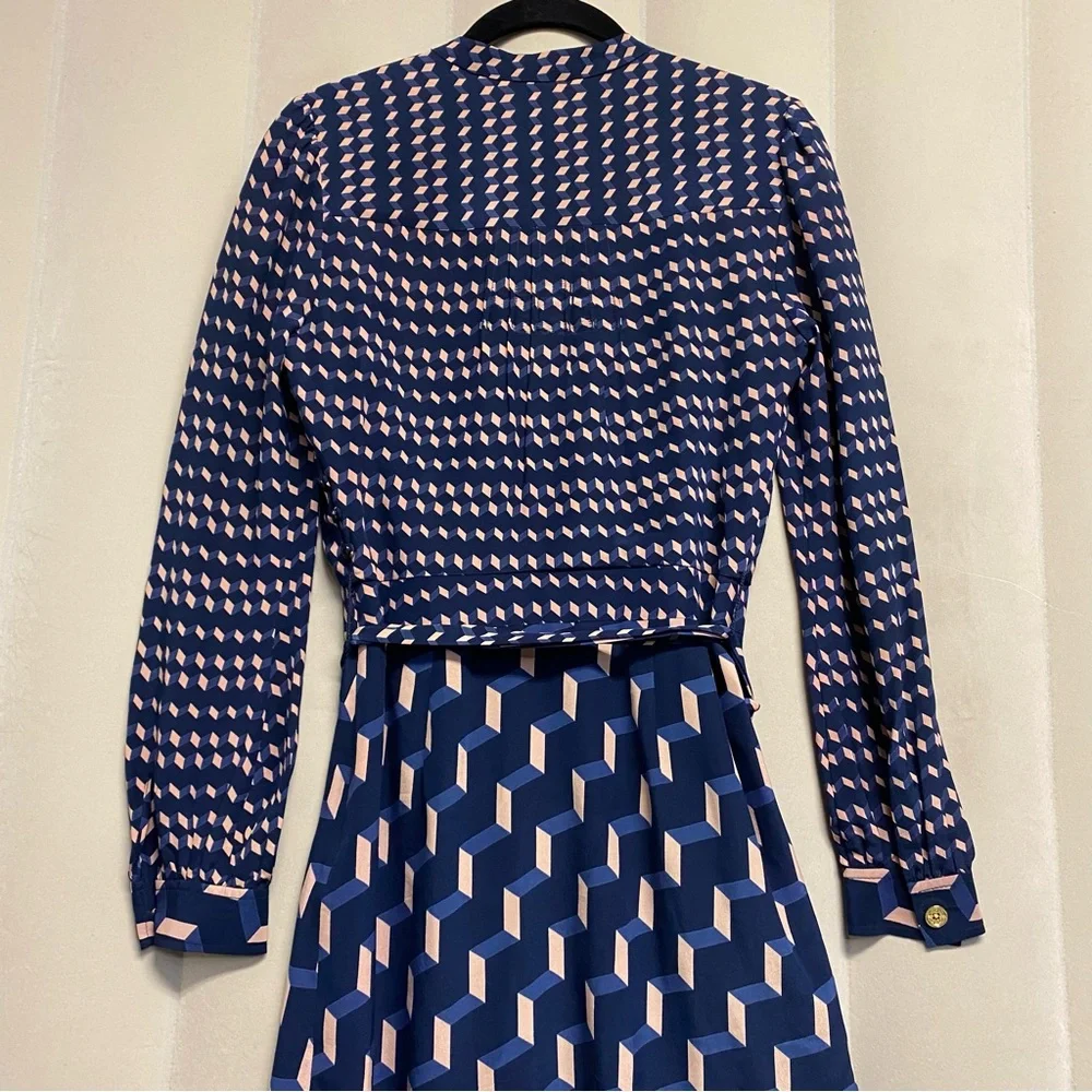 Tory Burch Women’s Judi Dress Size 2 100% Silk Belted Designer Luxury Feminine